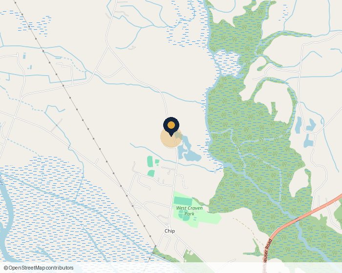 Map showing A&J Canvas on Streets Ferry Road in Vanceboro, NC, just off NC-43 north of New Bern
