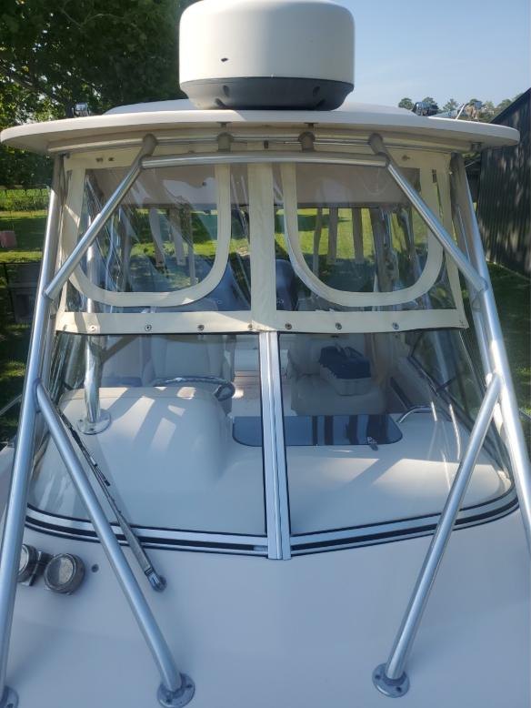 Rain enclosure · Grady-White, made by A&J Canvas in Vanceboro, NC