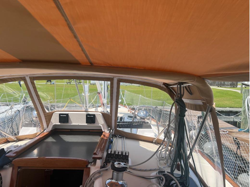 Dodger & enclosure · Sailboat, made by A&J Canvas in Vanceboro, NC